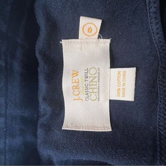 J. Crew Classic Twill Chino Coat Double Breasted 0 navy blue - Picture 6 of 16